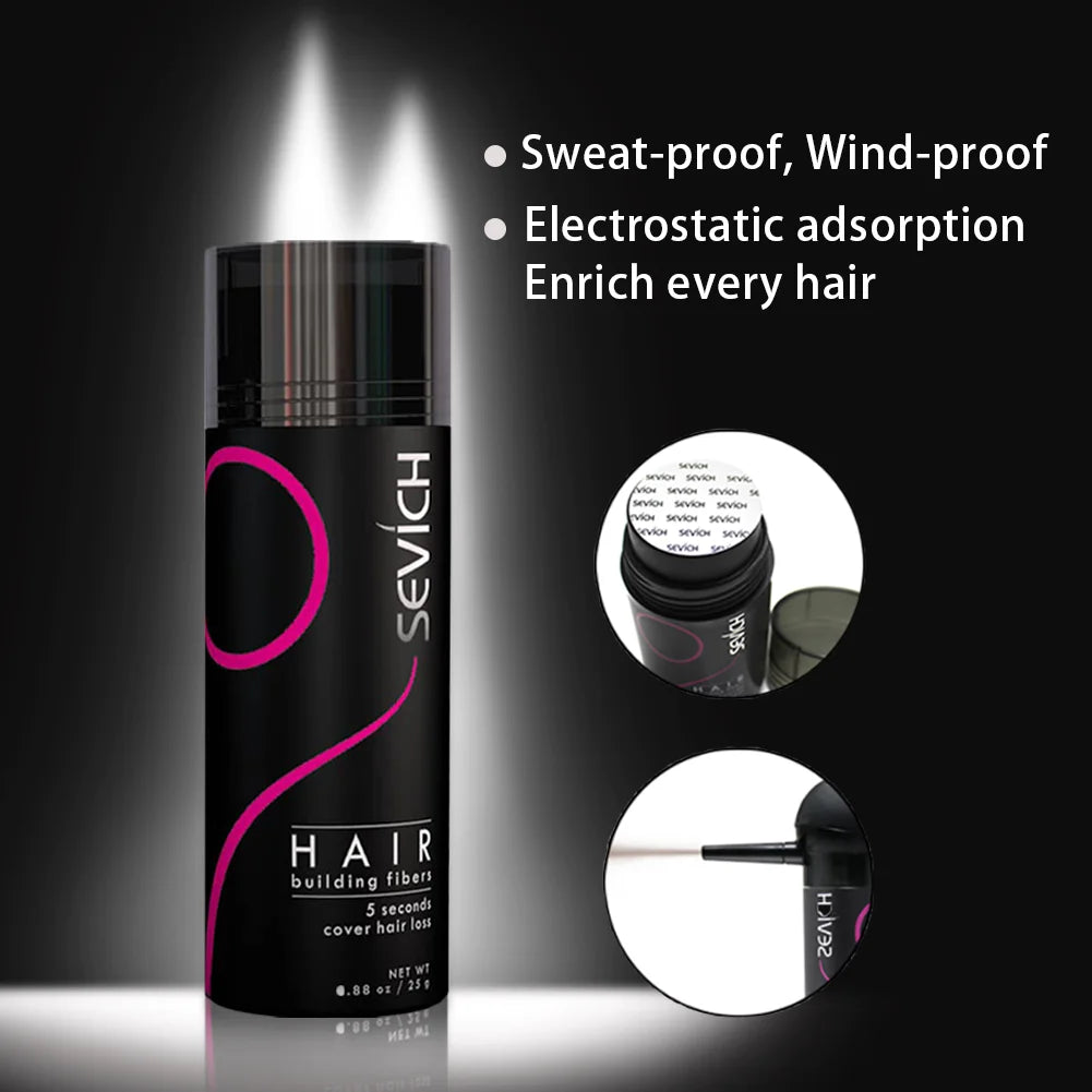 Sevich Hair Building Fibers – 25g Keratin Hair Thicker