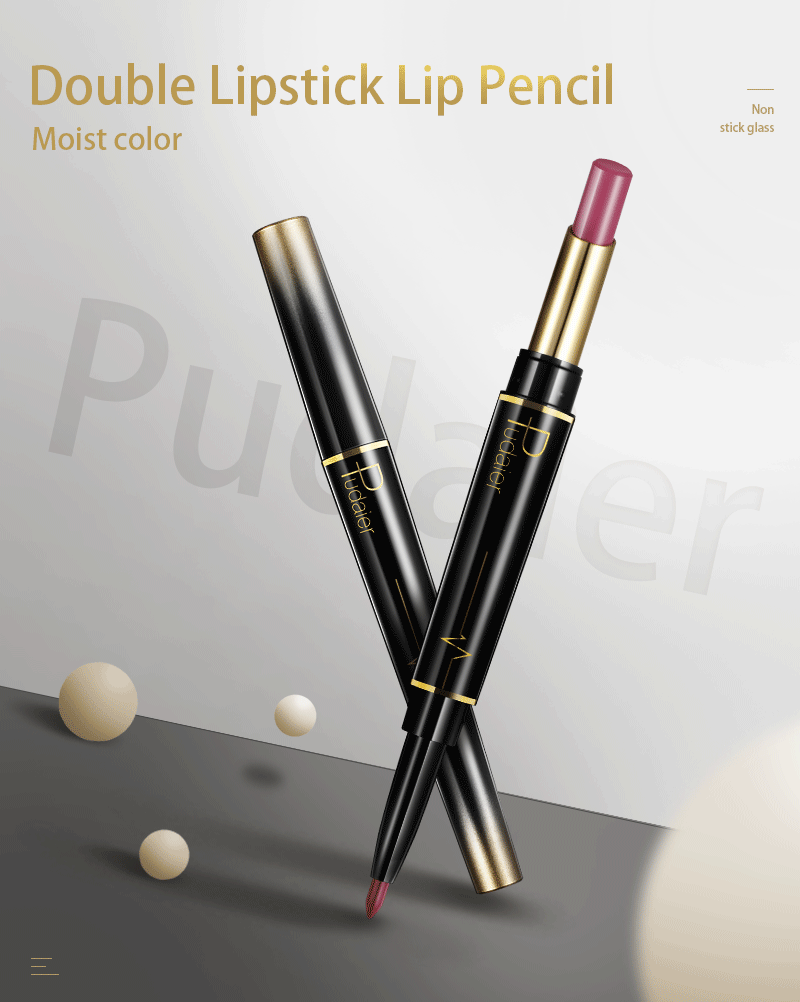 Double-Ended Matte Lip Liner & Lipstick – Nude