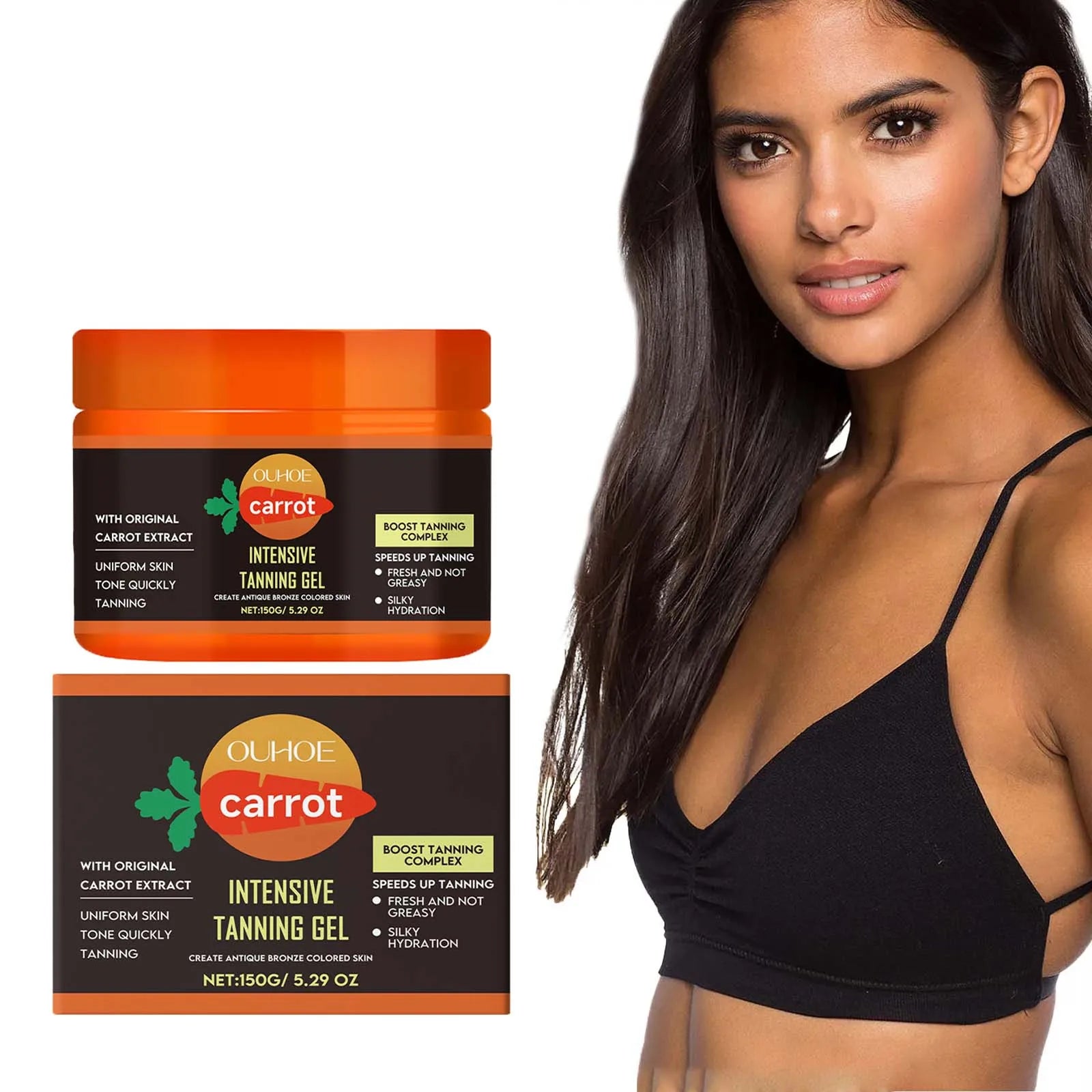 Carrot Tanning Gel – Hydrating Sunless Tan for Face & Body