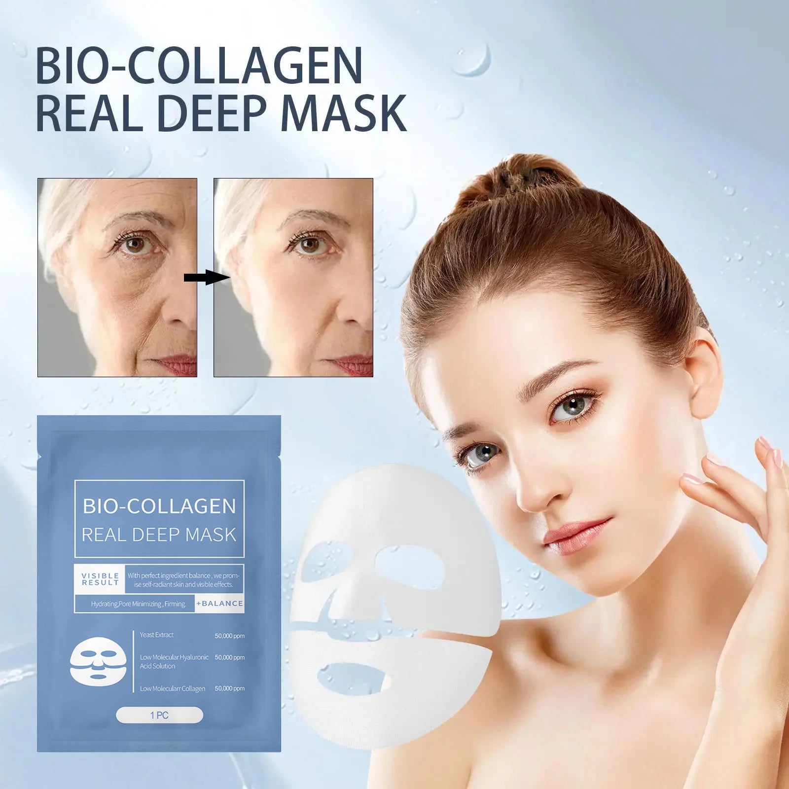 Bio Collagen Face Mask – Anti-Wrinkle & Firming Korean Skincare