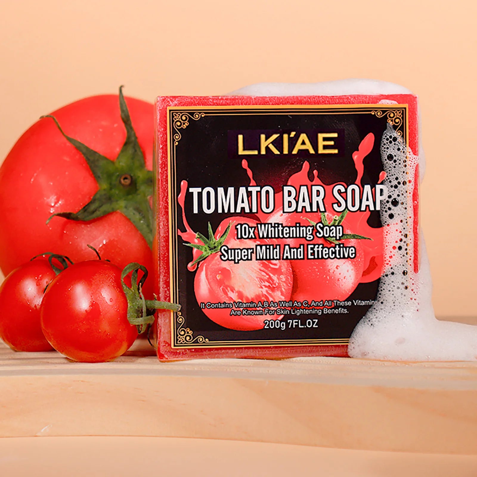 LKIAE Tomato Scented Natural Bar Soap – Face & Body, 200g