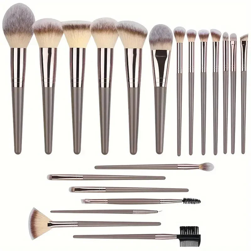 3-20PCS Makeup Brush Set with Storage Box