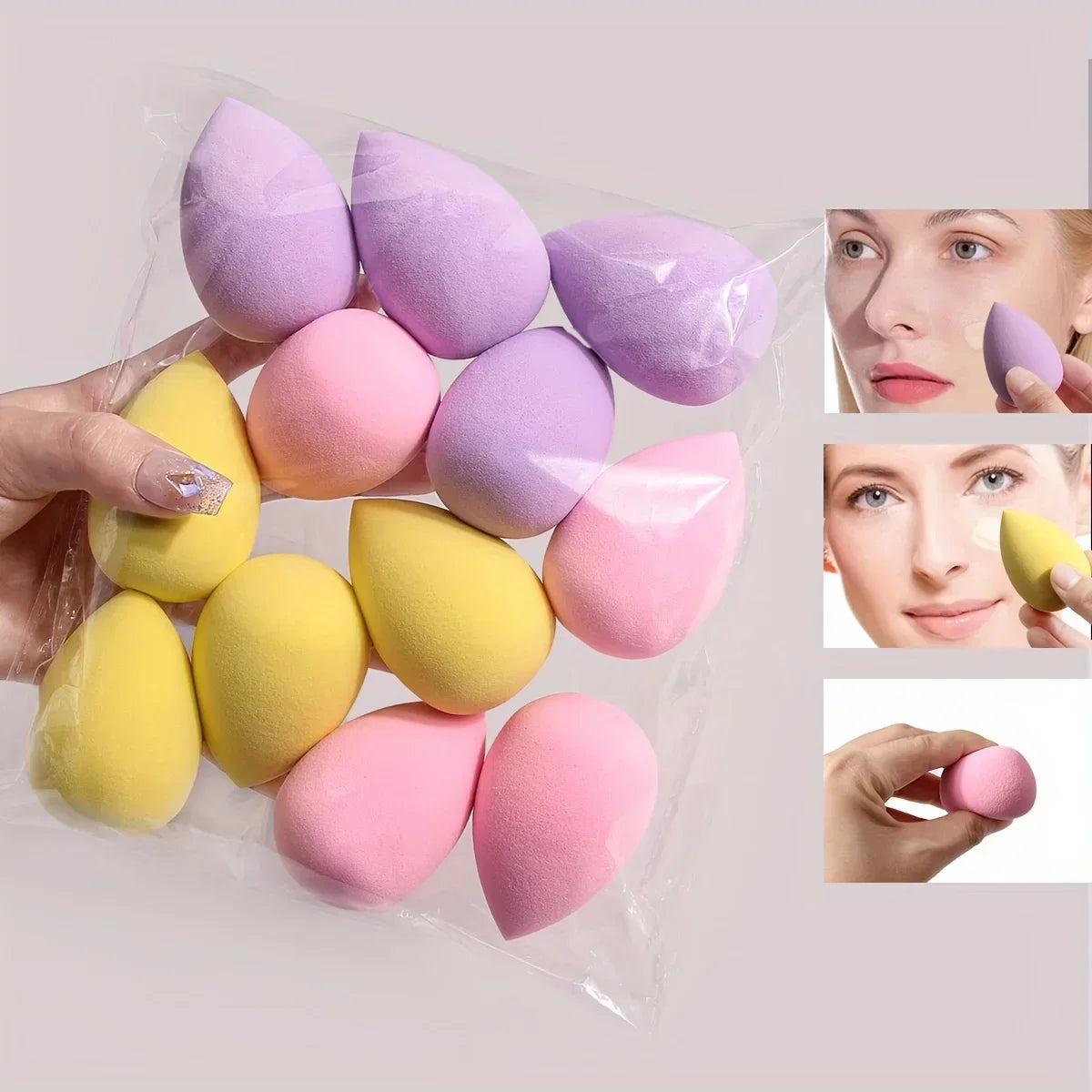 12PCS Multicolor Makeup Sponge Blender Set
