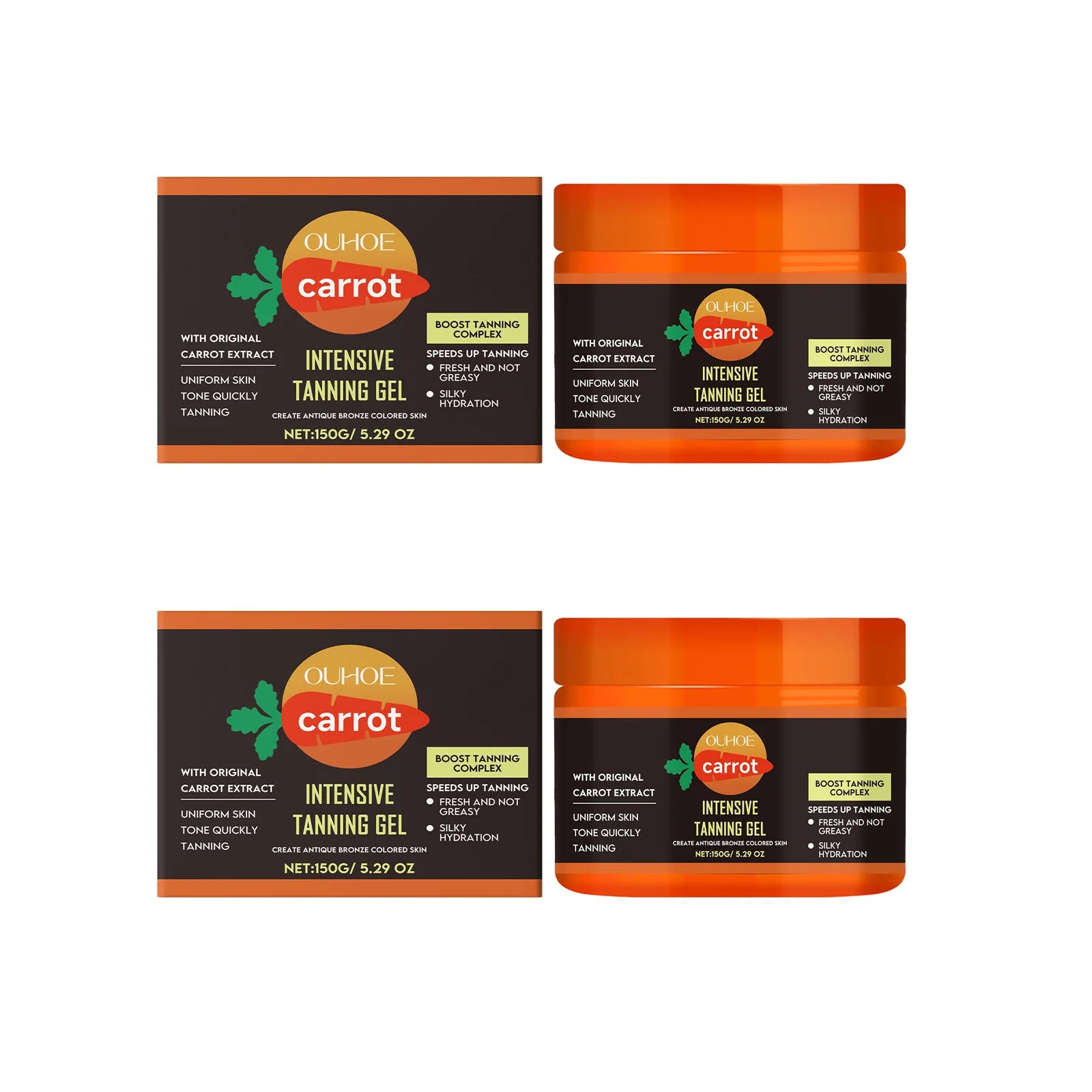 Carrot Tanning Gel – Hydrating Sunless Tan for Face & Body