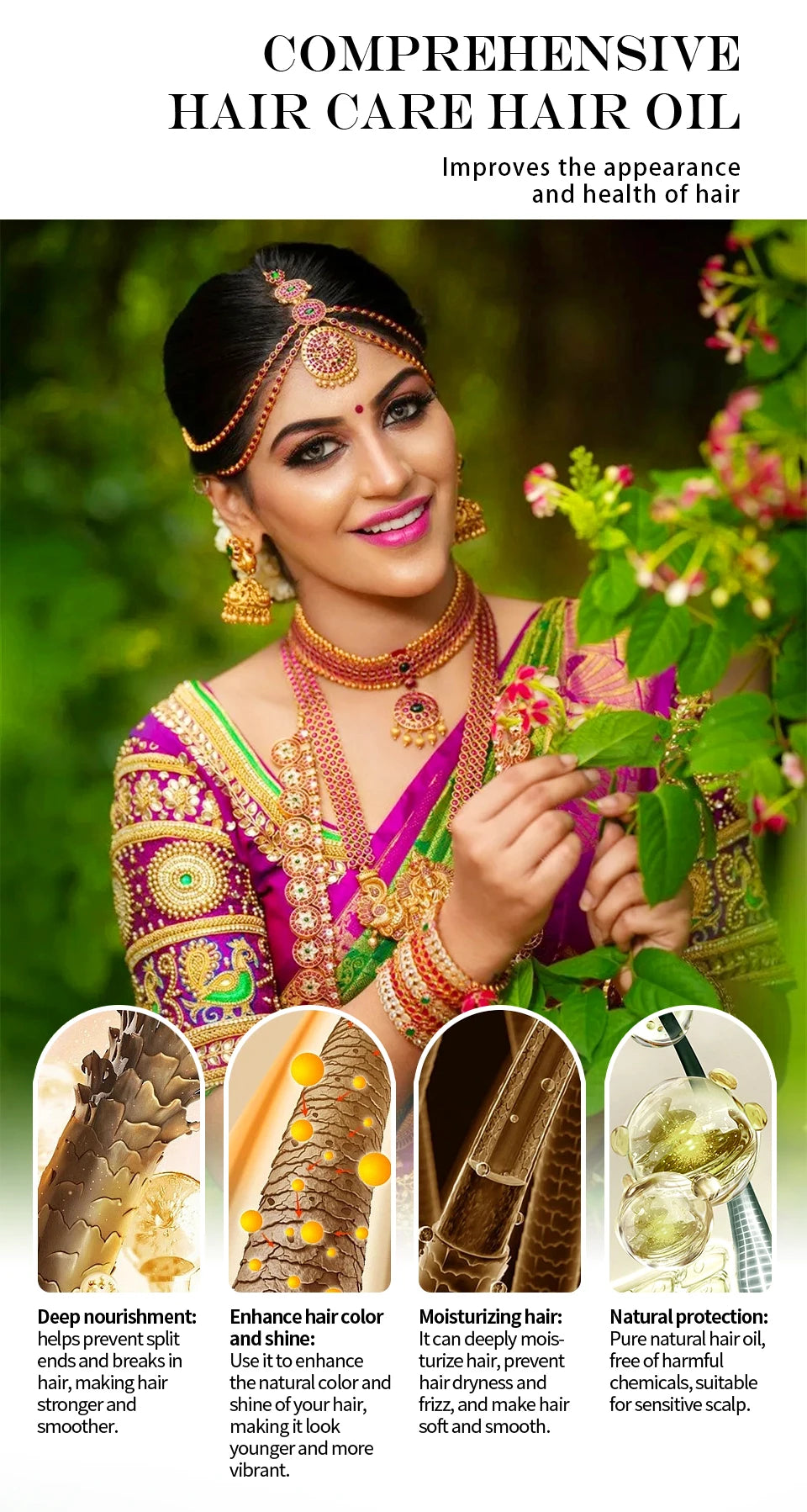 Ayurvedic Hair Growth Oil – Organic Hair Regrowth Serum