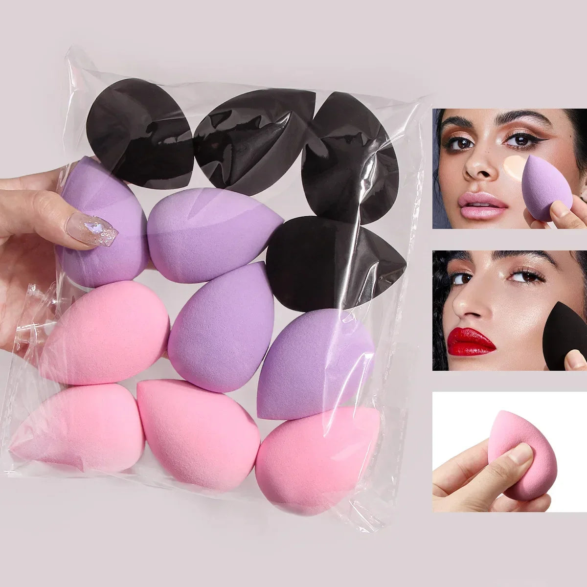 12PCS Multicolor Makeup Sponge Blender Set